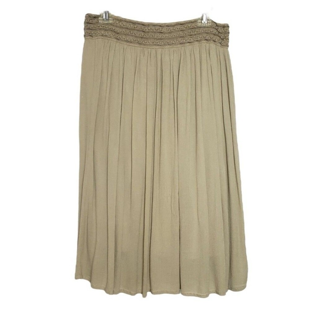 Chole June Peasant Prairie Crinkle Size Small Pleated Skirt Boho Hippie
